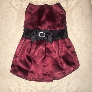 Small dog special occasion red dress